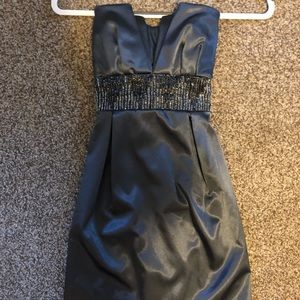 TeezeMe Strapless Satin Mini Dress